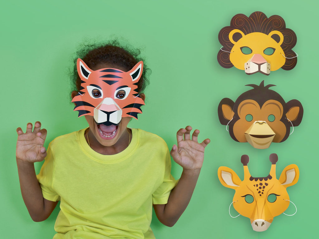 Create Your Own Jungle Animal Masks - Clockwork Soldier